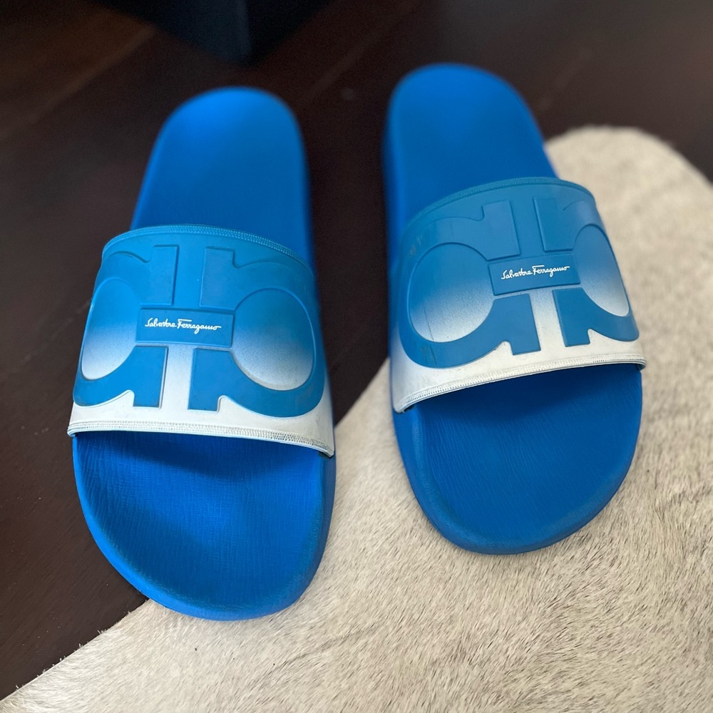 Salvatore Ferragamo men’s slides.